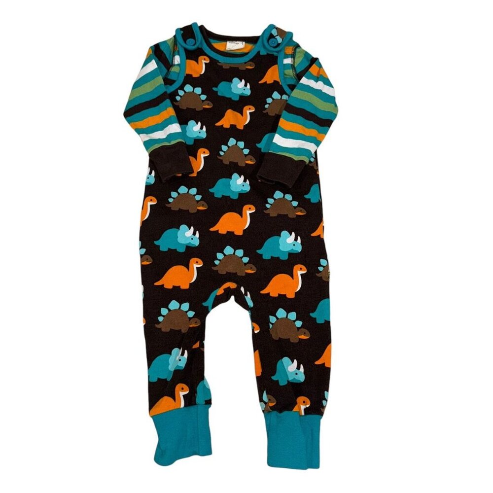Maxomorra Winter Dinosaur Outfit Size 74/80 9-12 Months